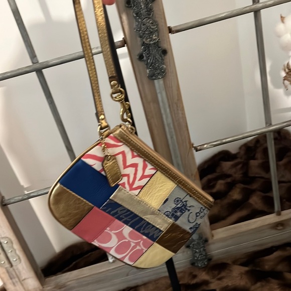 Coach Handbags - Coach Patchwork Wristlet